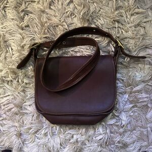 Coach Dark Brown Leather Shoulder Bag